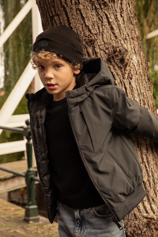HOODED REVERSIBLE JACKET