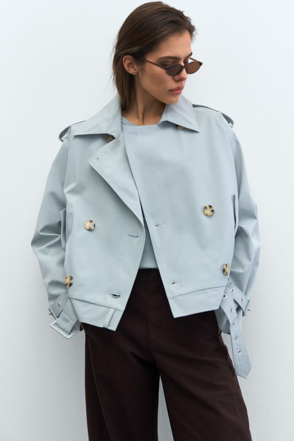 CROPPED TRENCHCOAT