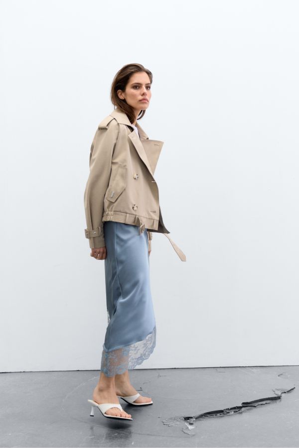 CROPPED TRENCHCOAT