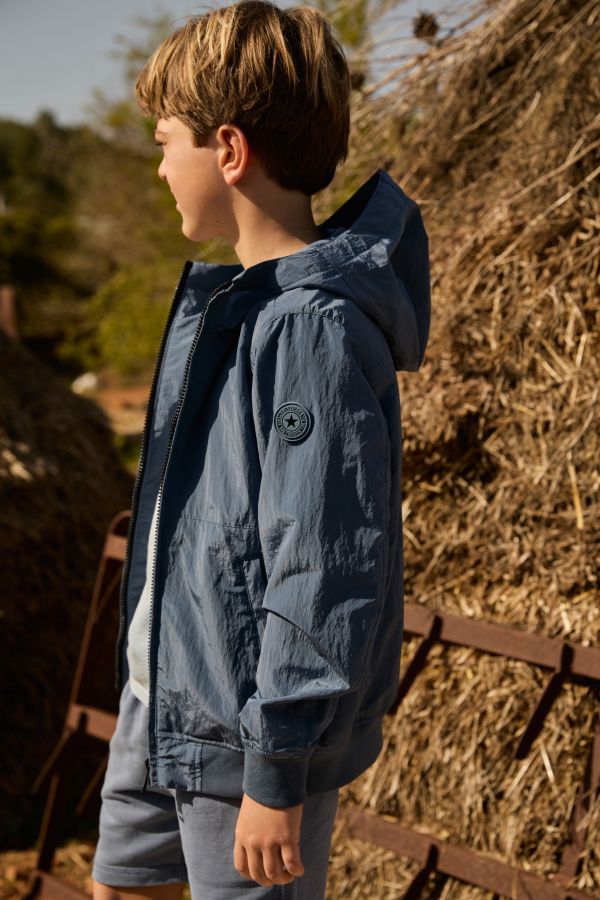 WAXED CRINKLE FABRIC JACKET