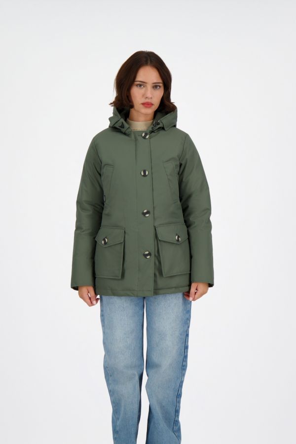 4 POCKET PARKA HERRINGBONE