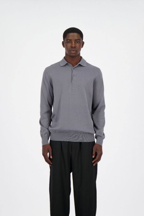 KNITWEAR POLO LONGSLEEVE