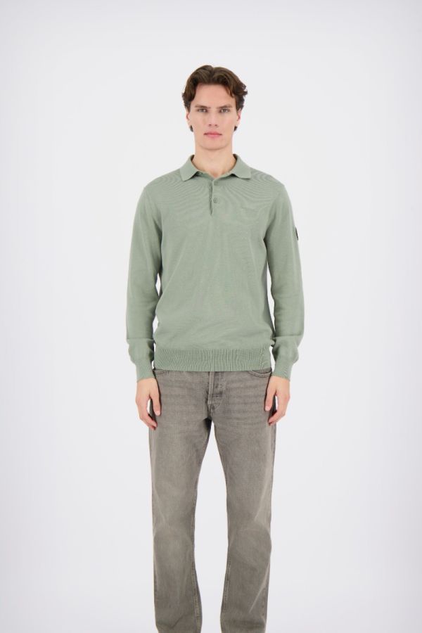 KNITWEAR POLO LONGSLEEVE