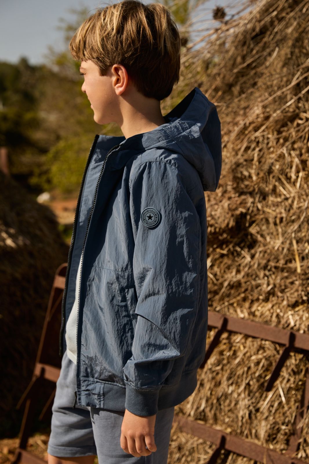 WAXED CRINKLE FABRIC JACKET
