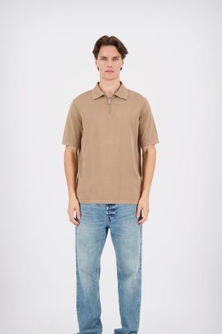 KNITTED POLO ZIP