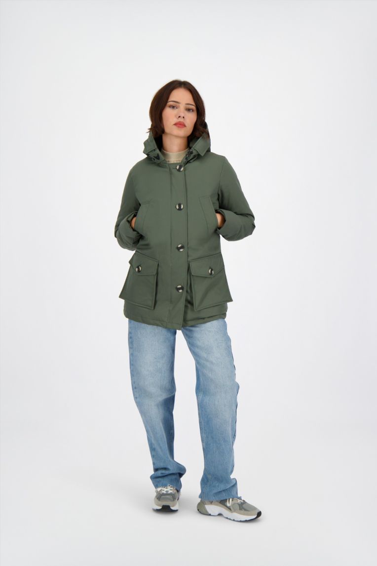 4 POCKET PARKA HERRINGBONE